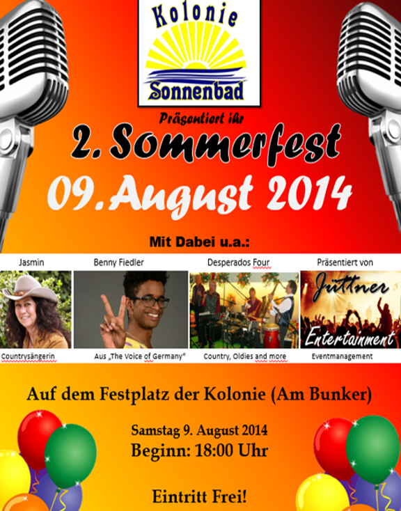 Sommerfest, 9. August 2014, Festplatz, Jüttner Entertainment